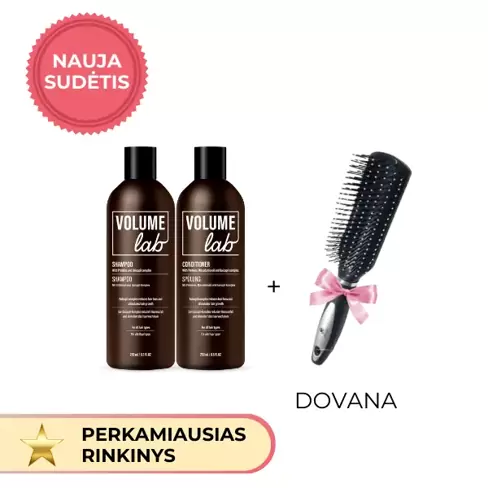 VOLUME LAB bazinis rinkinys: šampūnas ir kondicionierius + DOVANA (plaukų šepetys)!